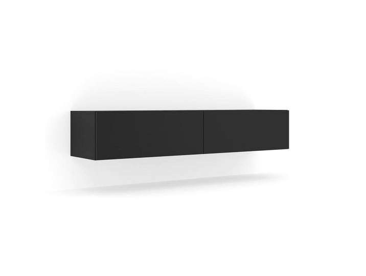 Petits-meubles Tv-Möbel Bali Mattschwarz, Schwarz, 160x30x40 cm, Wohnzimmer, TV Möbel, TV-Ständer