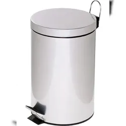 ALCO Tretabfalleimer mit Kunststoffeinsatz 12 Liter silber