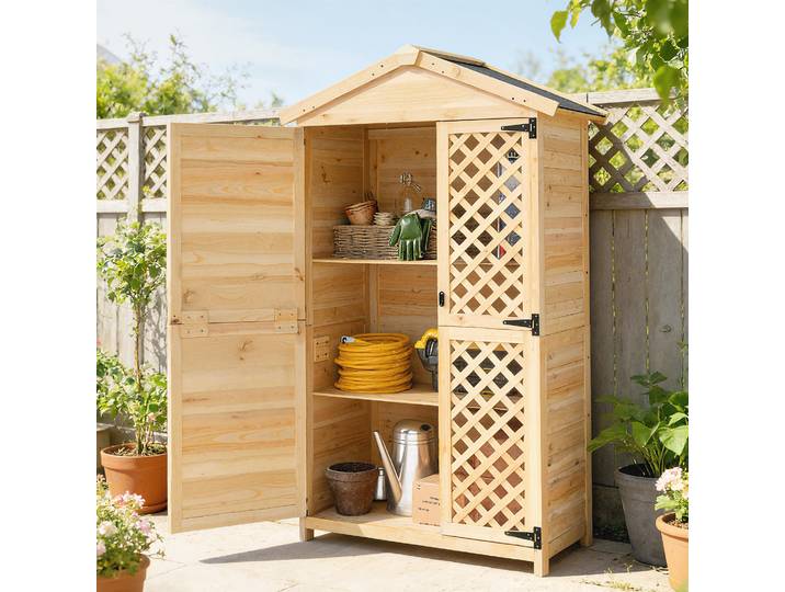 Outsunny Armoire Extérieur Métal avec Porte Ventilée