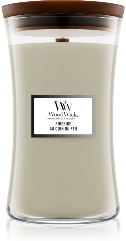Woodwick Fireside Au Coin Du Feu scented candle with wooden wick 609.5 g