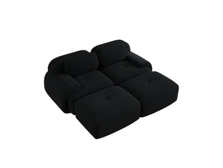 EXTSUD Sofa 2-Sitzer Sofa aus Cordsamt mit Chaiselongue, ergonomisch & rutschfest, rutschfest, ergonomische Armlehnen und hochelastische Polsterung
