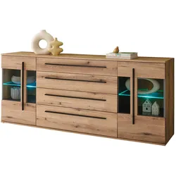 SIDEBOARD Eiche Evoke, Kommode 200 cm mit Soft-Close