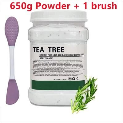 Inspired Finds 650g Chamomile Hyaluronic Acid Facial Moisturizing Jelly Mask Powder With Silicone Brush tea Tree