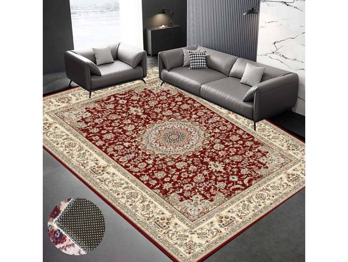 Tapis rétro de style européen salon - Aueq - chambre tapis persan hôtel restaurant lumière commerciale luxe ins tapis de sol vent