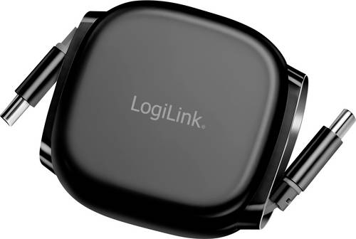 LogiLink USB-C Kabel USB 2.0 USB-C Stecker 1.00m Schwarz beidseitig verwendbarer Stecker, zum Aufdrehen CU0500