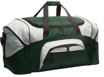 Port Authority BG99 Standard Colorblock Sport Duffel in Hunter/Gray size OSFA   Polyester Blend BG99C