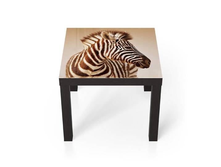 DEQORI Couchtisch 'Savannenstreifen', Glas Beistelltisch Glastisch modern