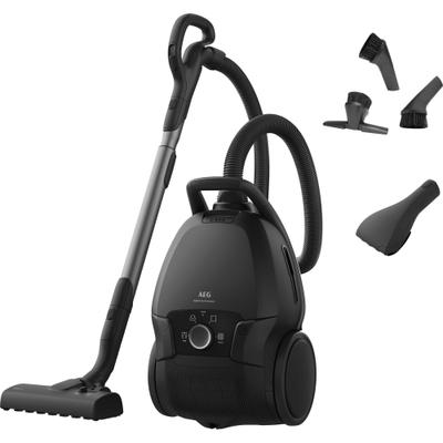 AEG Bodenstaubsauger "VX9-5-EBR", ebony schwarz, B:30,5cm H:24cm T:51cm, Bodenstaubsauger, Extra stark & leise – Beutelstaubsauger 69 dB, HEPA für Allergiker