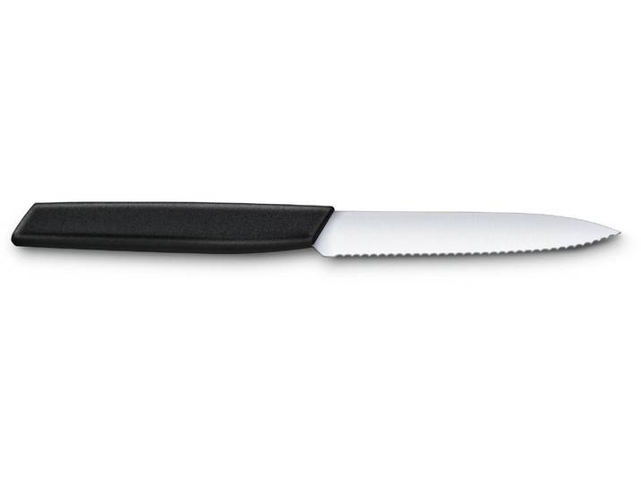 Gemüsemesser VICTORINOX Swiss Modern , schwarz, Klingenlänge 10cm, Stahl, Kochmesser, Gemüsemesser