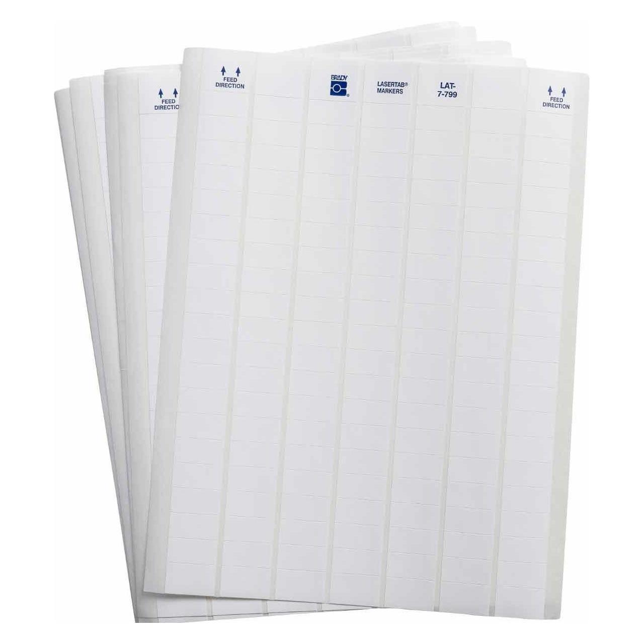 Brady LAT-7-799-10, Nylongewebe, Weiss, 25.4 x 12.7 mm, permanent, US-Letter, 7-bahnig (10.108 E.) (LAT-7-799-10)