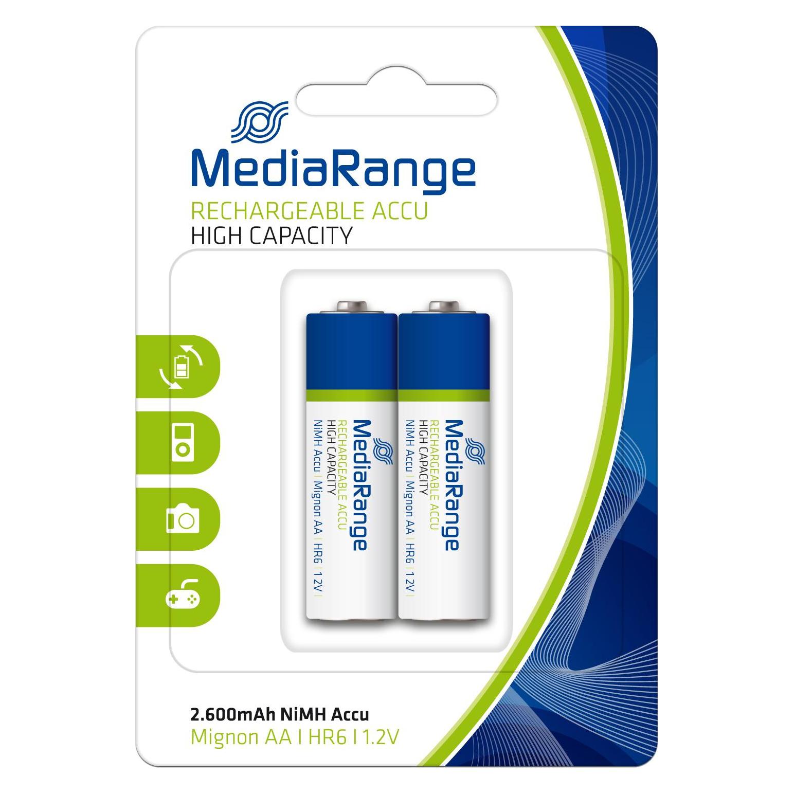 MediaRange MRBAT123 (2 Stk., AA, 2600 mAh) (MRBAT123)