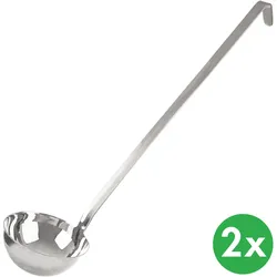 GASTRO Schöpfkelle, 54 cm, 0,5 l, rostfreier Stahl, 2 Stück