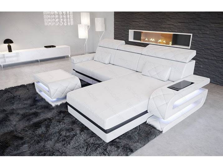Couch Bologna L-Form in Leder