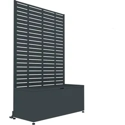 Tchibo - Sichtschutz mit Sitzbank und Stauraum - 120x50x190cm - anthrazit -