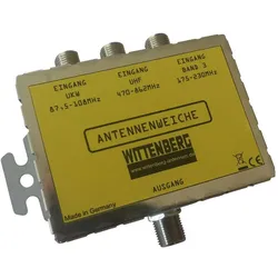 Wittenberg Antennen WIT K-103108 - Antennenweiche UKW, DAB+, UHF, SAT Spiegel + SAT Antennen