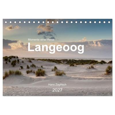 Langeoog - Momente einer Reise (Tischkalender 2027 DIN A5 quer), CALVENDO Monatskalender