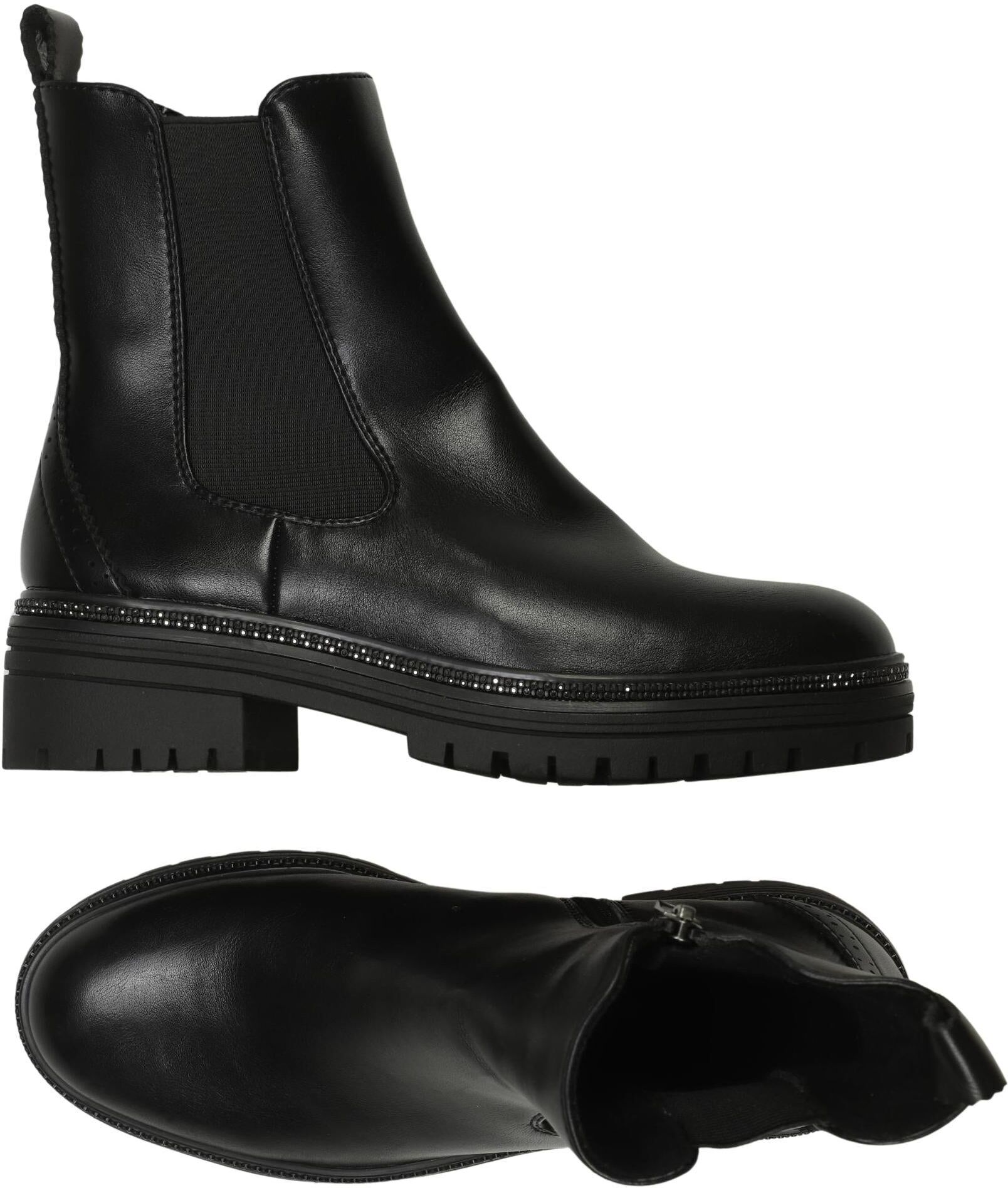 Marco Tozzi Damen Stiefelette, Schwarz, Gr. EU 36, Kunstleder - Second Hand