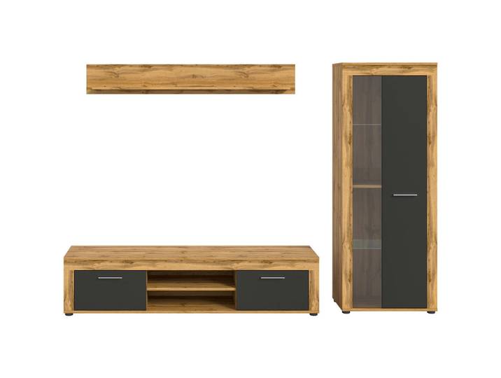 Mid.you Wohnwand, 235x159x35 cm, Wohnzimmer, Wohnwände, Komplette Wohnwände