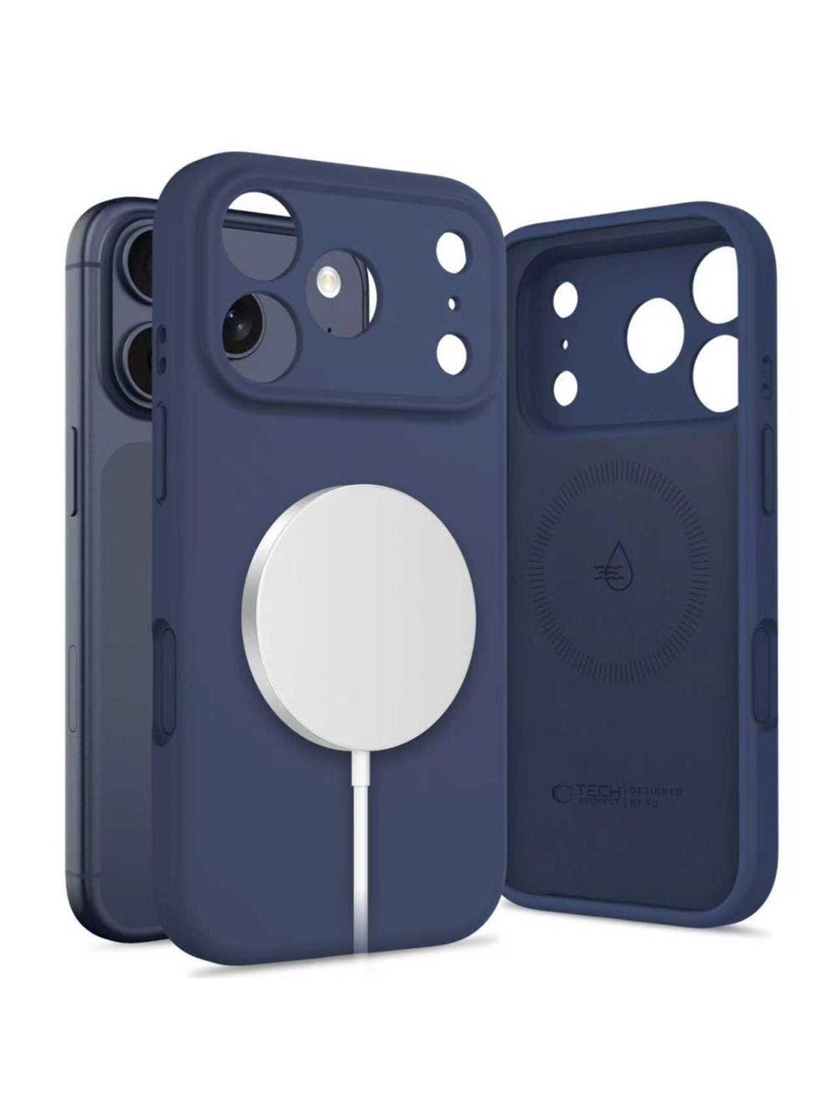 Tech-Protect Silicone MagSafe Case for iPhone 17 Pro Max - Navy Blue
