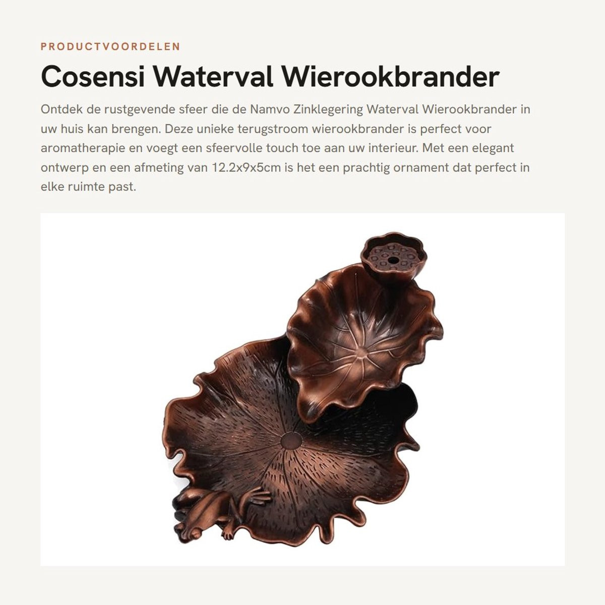 Dailygoods Wierookbrander Waterval Wierookhouder voor Aromatherapie