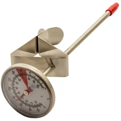 Airbrush-City Thermometer mit Clip und 125 mm Edelstahl-Sonde für Milchschaum, Espresso und Kaffee