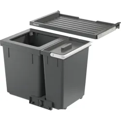 Müllex Abfall-Einsatzsystem X-LINE, Abfalleimer, Grau