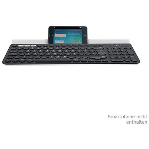 Logitech K780 Multi Device USB und Bluetooth Deutsch schwarz/weiß (kabellos)