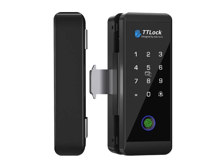 Ttlock APP serrure de porte en verre en bois Bluetooth déverrouillage à distance empreinte digitale App carte mot de passe télécommande alarme serrure électronique