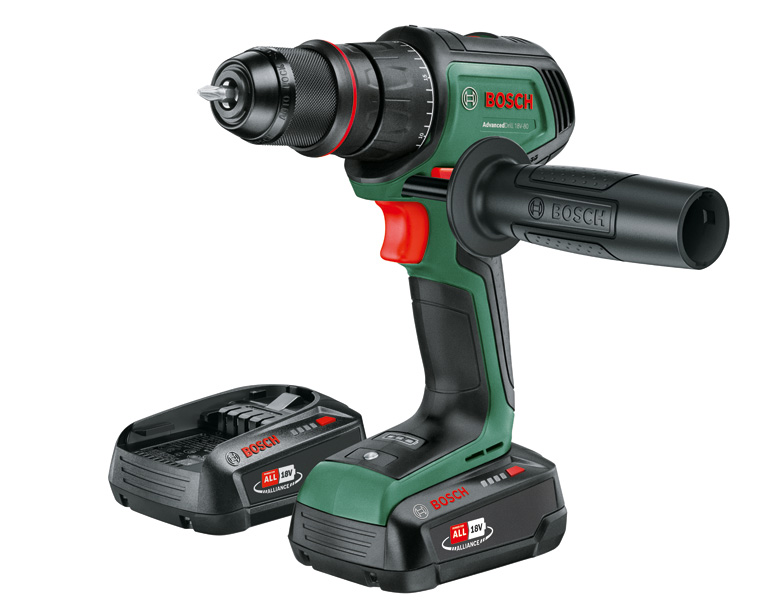 Bosch Akku-Bohrschrauber AdvancedDrill 18V-80 QuickSnap,2 x Akku PBA 18V 2.5Ah 06039E2002