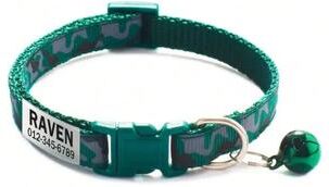Inspire Essentials Personalized Camouflage Pet Collar With Custom Name Tag And Bell 9