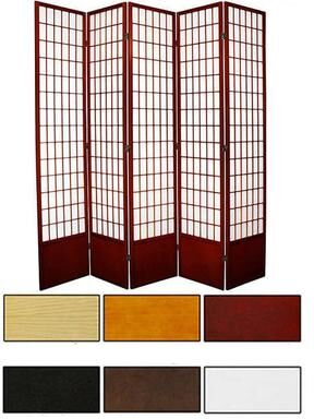 Handmade Wood and Rice Paper Windowpane 84-inch Shoji Screen (China)