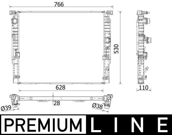 Mahle Kühler, Motorkühlung Behr Hella Service *** Premium Line Cr2198000p Für Bmw (Brilliance) Reach