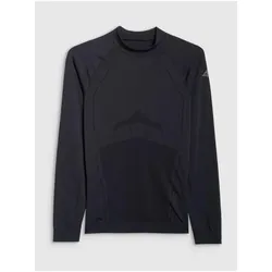 4F, Herren, Funktionsshirt, Nahtlose Thermounterwäsche für Herren (M, S), Schwarz