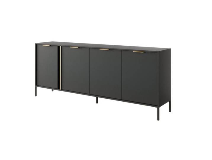 Sepro Meble Sideboard Anthrazit Larysa E, Graphitfarben, 202.9x81.4x39.5 cm, Kleinmöbel, Kommoden, Sideboards