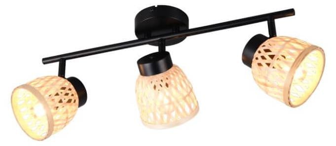 Trio Laurent 3-lichts plafondlamp met beige kapjes