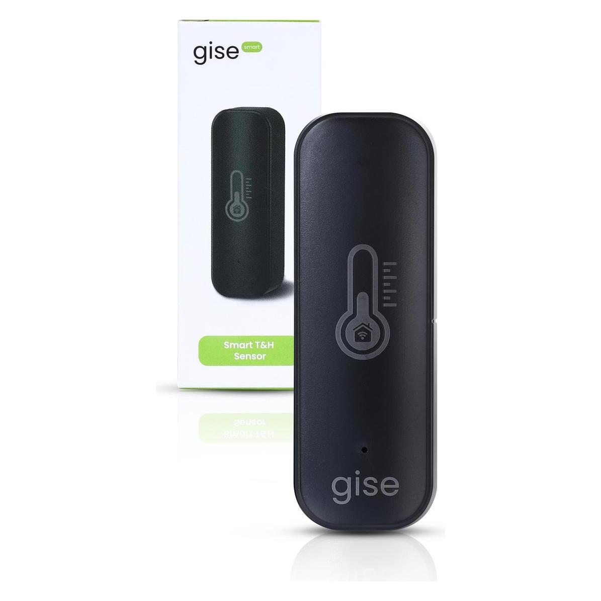 Gise Smart Czujnik temperatury i wilgotności Wi-Fi Czarny | Tuya | GTHS-WF-01-B (GISE)