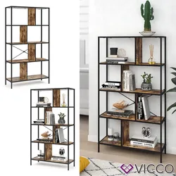 VICCO Loft Bücherregal FYRK Wandregal Standregal Aufbewahrung 146x80x30 Vintage