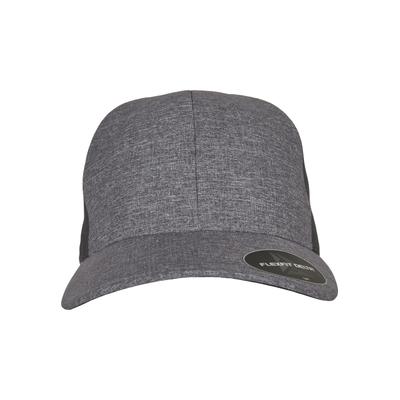 Flex Cap FLEXFIT "Flexfit Accessoires Flexfit Delta Carbon Cap – 2 Tone", Gr. L/XL, melangeblau, melangecharcoal, 100% Polyester, Caps