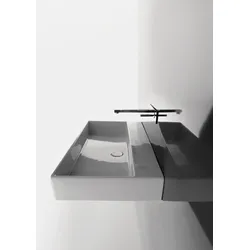 repaBAD Keramikwaschtisch Genf, 90 x 45 x 11,5 cm in Weiss Matt