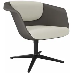 Sedus sweetspot Loungesessel - Era History braun (CSE21) / Era Futurist creme (CSE01) / Schwarz (103)