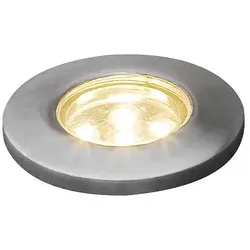 Konstsmide Mini LED Einbau-Bodenspots 6er-Set, I44, 12V, je 0.36W 3000K 5lm, Edelstahl 304 / Klarglas KON-7464-000