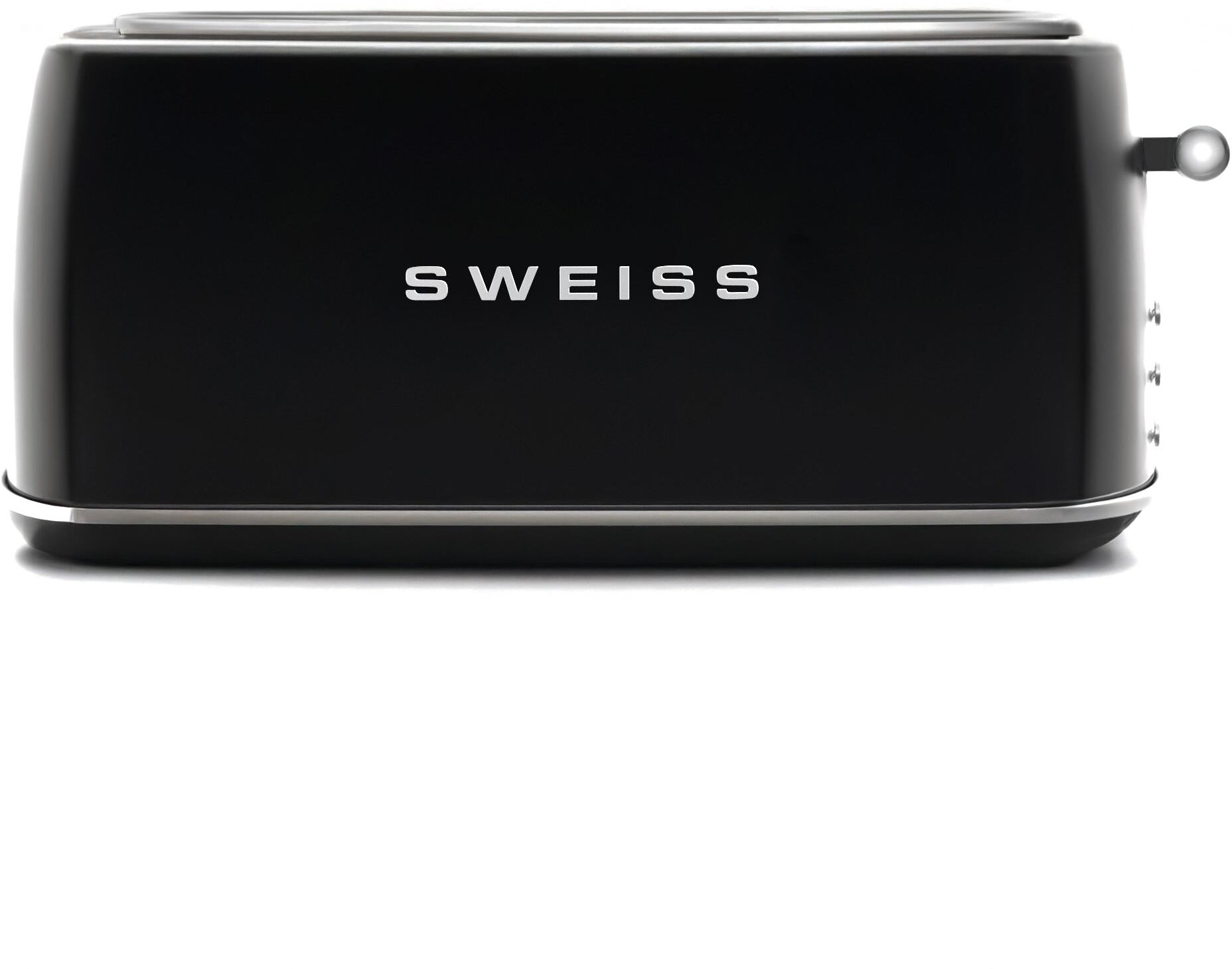 Ⓜ️🔵🔵🔵 SWEISS GRV9 - Tostapane vintage speciale per fette grandi, colore NERO RETRÒ con