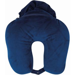 Böttcher-AG Nackenkissen Turn Over, mit Microperlen, blau, 2-in-1, verschließbar mit einem Knopf, U-Form