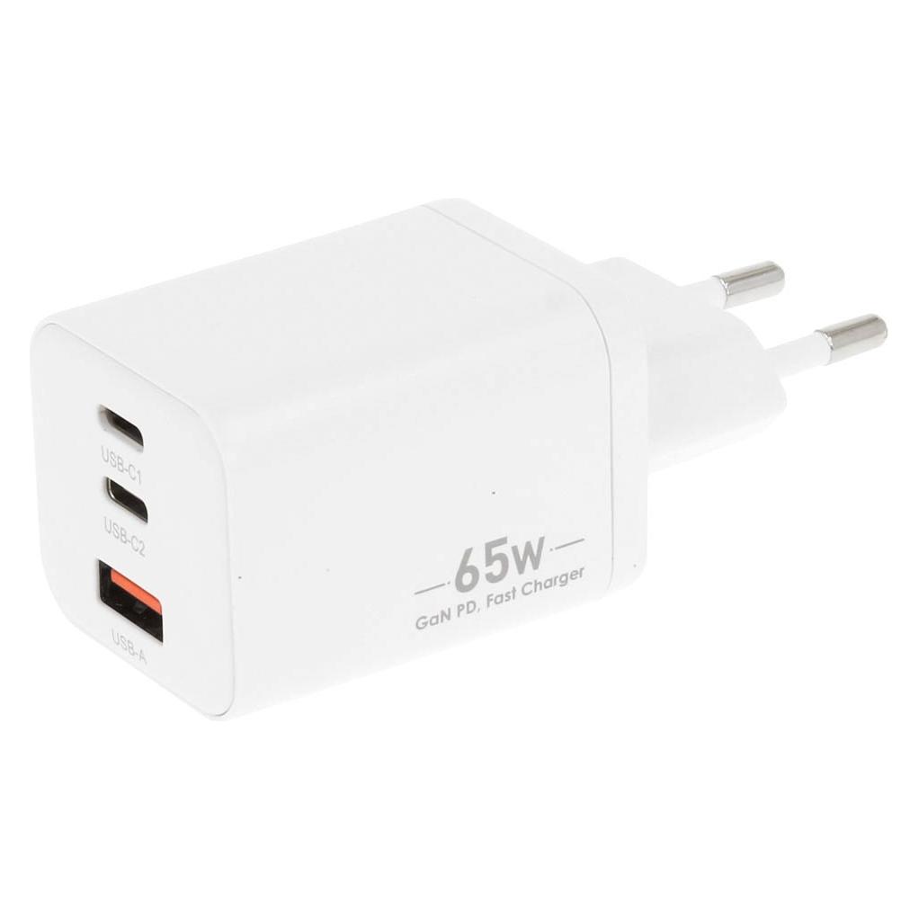 Movano Ładowarka GaN 65W 2x USB-C PD + USB-A (white) (65 W, 3 Ports) (MOVANO)
