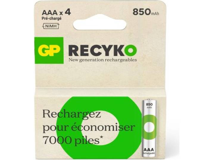 Gp - Pile Rechargeable Aaa Recycko Lot De 4 850mah