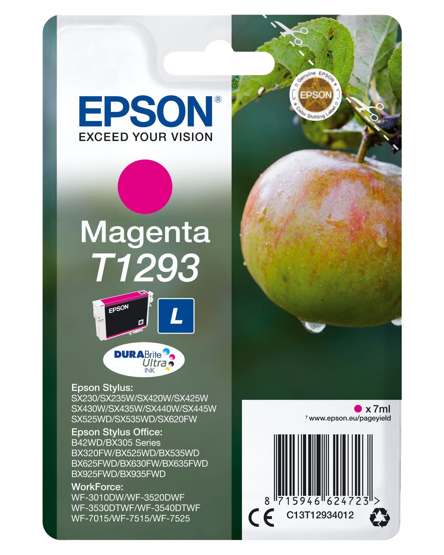 Epson originale Druckerpatrone Magenta 7 ml T1293 C13T12934012