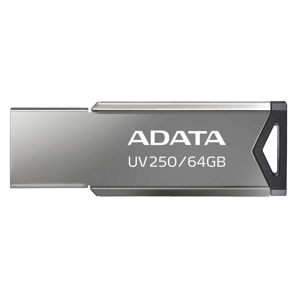 Adata USB 2.0 Flash Drive UV250 64GB BLACK (64 GB, USB-A) (AUV250-64G-RBK)
