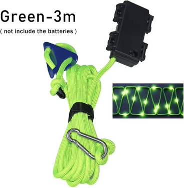 Inspire Essentials Camping Tent Rope LED Light Waterproof Outdoor Guy Line Safety Lighting l