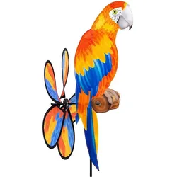 Invento, Aussendekoration, Windspiel Spin Critter Parrot Polyester, wetterfest und lichtbeständig