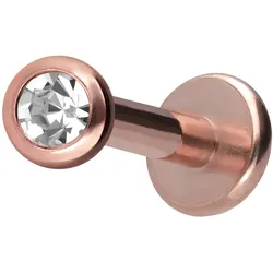 Titan Labret mit Innengewinde KRISTALL